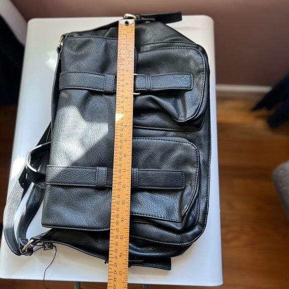 MMS Large Crossbody Messenger Bag with Gold Accents - Picture 11 of 11